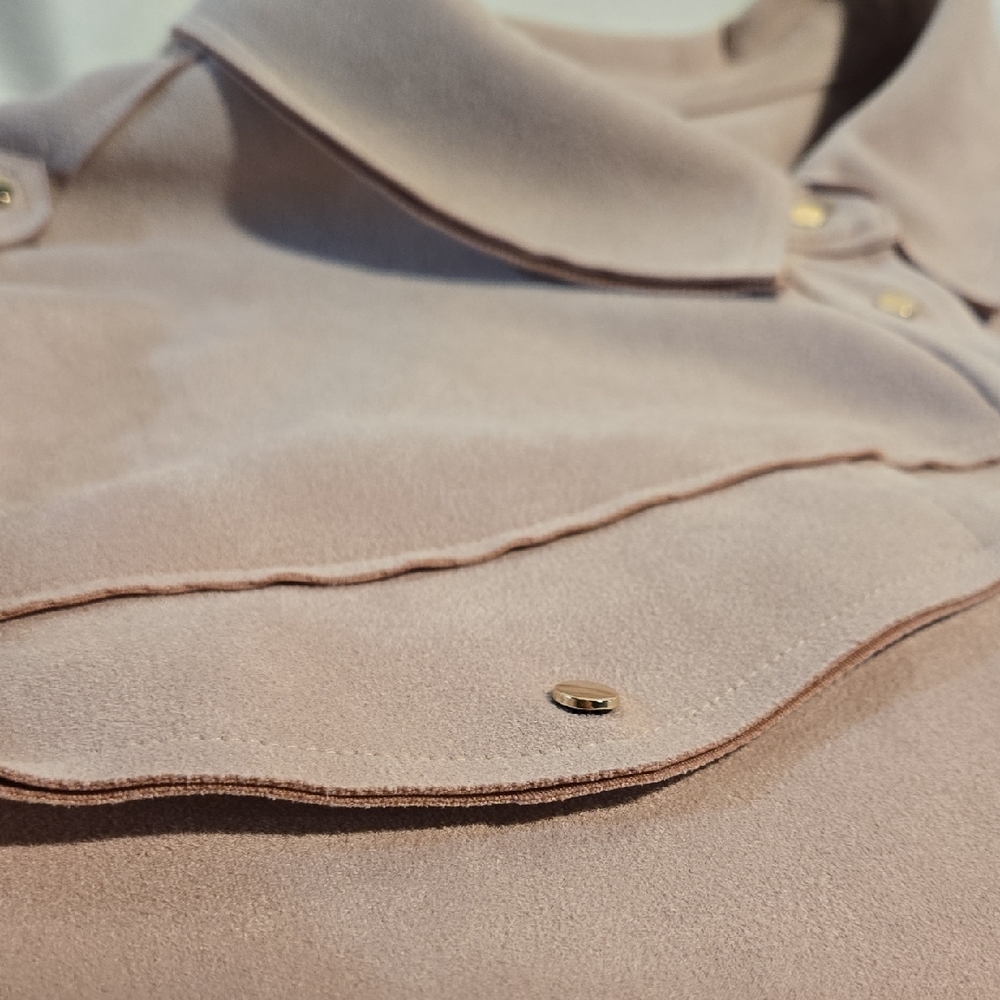 Tribal Jeans Dusty Pink Ultrasuede Utility Jacket - Picture 11 of 11